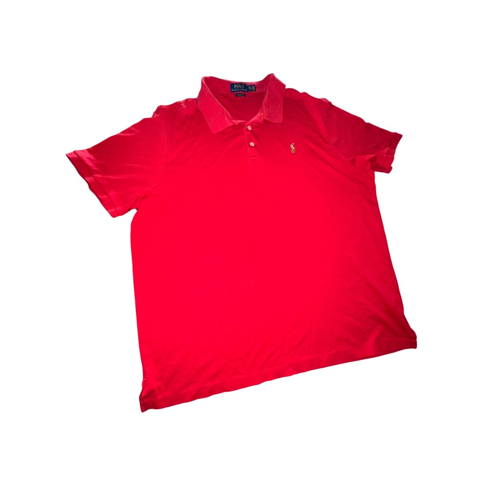 Polo Ralph Lauren Mens XXL Red Classic Fit Short Sleeve Pony Polo Shirt